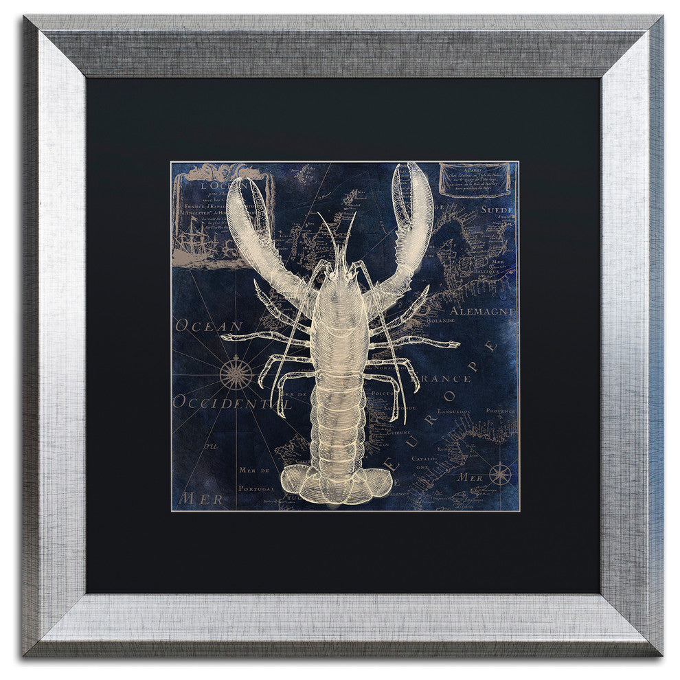 Color Bakery 'Maritime Blues II', Silver Frame, Black Mat, 16x16