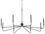 Quorum International 6238-8 Goodwin 8 Light 15"W Taper Candle - Matte Black