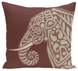 Inky Animal Print Pillow, Brown, 16"x16"