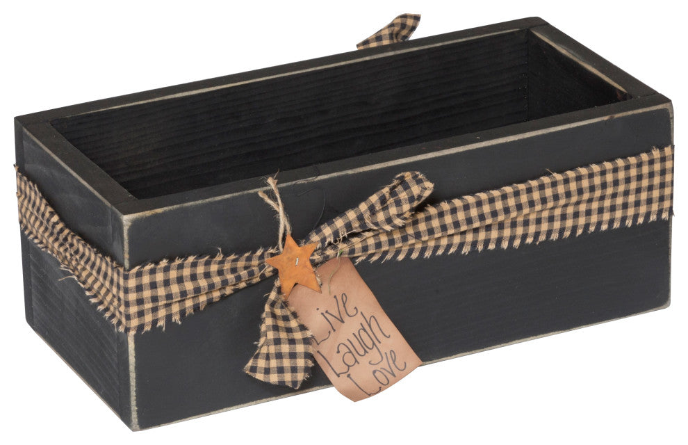 Farmhouse Rustic Tool Box, Black