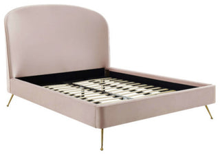 TOV Furniture Vivi Blush Velvet Bed in King