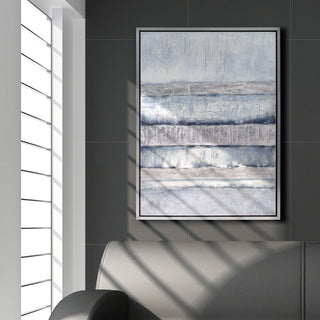 Winter Steps Textured Metallic Hand Painted Framed Wall Art by Martin Edwards