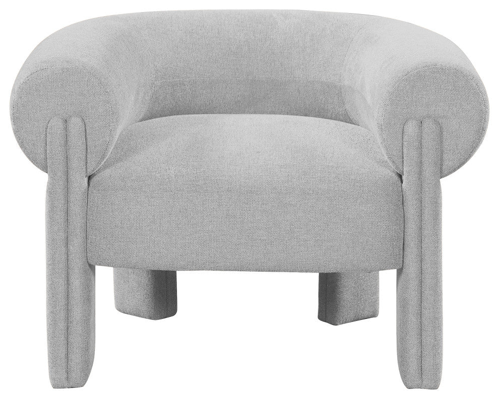 Stefano Upholstered Accent Chair, Grey
