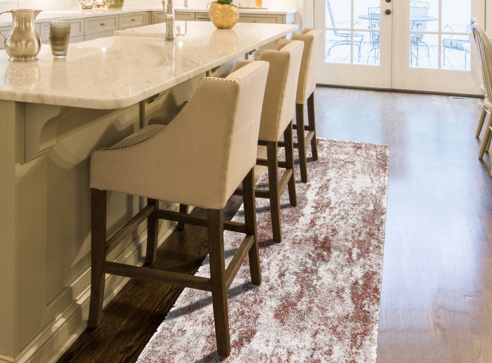 Noori Rug Shag Juno Rust/Ivory Runner