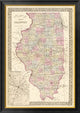"State of Illinois, 1880"  by Samuel Augustus Mitchell, 29x40"