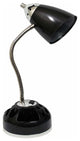 Limelights Flossy Organizer Desk Lamp With Charging Outlet Lazy Susan Base Black