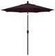 7.5' Bronze Push-Button Tilt Crank Aluminum Umbrella, Purple Pacifica