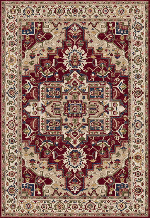 Juno Ivory And Red Area Rug, 7.10'X10'