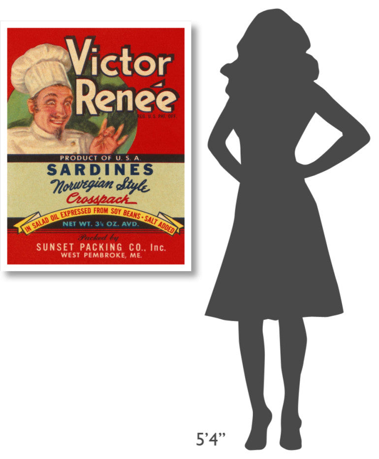 "Victor Renee Sardines" Digital Paper Print by Retrolabel, 29"x38"