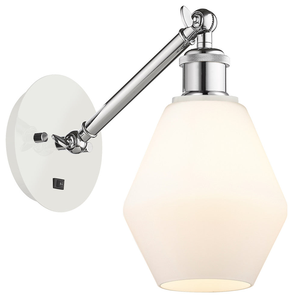 Innovations 317-1W-WPC-G651-6 1-Light Sconce, White and Polished Chrome