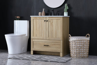 Home Living 30" Single Bathroom Vanity, Mango Wood
