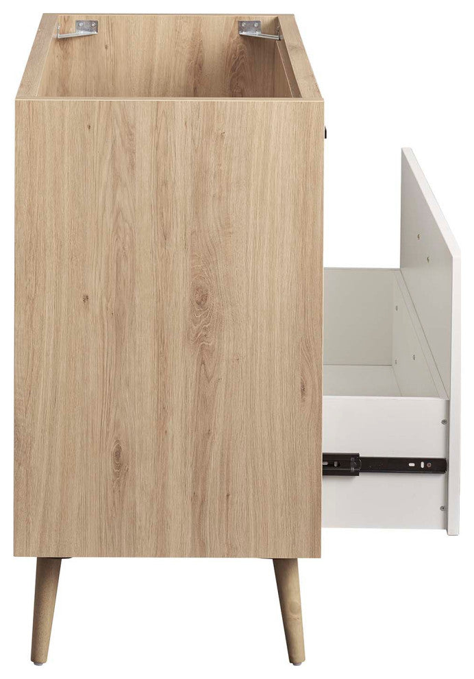 Maverick 36" Bathroom Vanity Cabinet, Sink Basin Not Included, Oak White