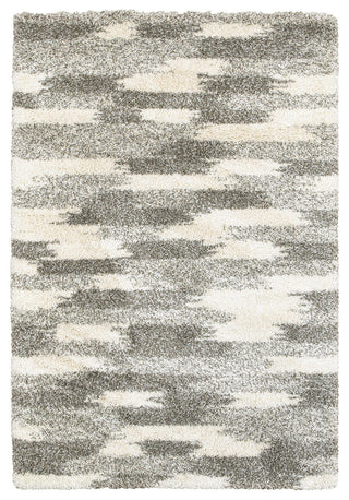 Hartley Dappled Streaks Gray and Ivory Area Rug, 3'10"x5'5"