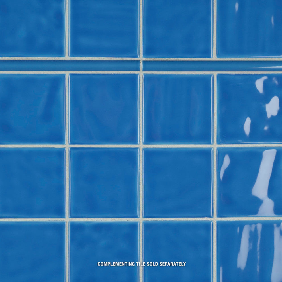 Twist Square Ceramic Mosaic Tile, Blue Sky