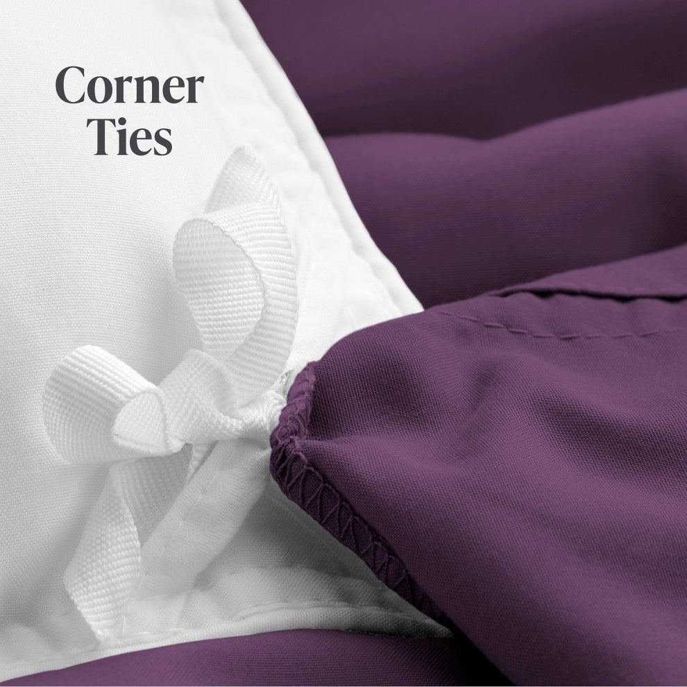 Bare Home Microfiber Duvet Cover & Sham Set, Plum, Queen