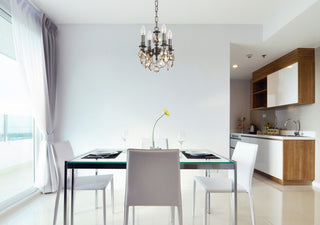 Elegant Lighting 9104D10-GT/RC Lillie 4 Light 10"W Crystal - Dark Bronze