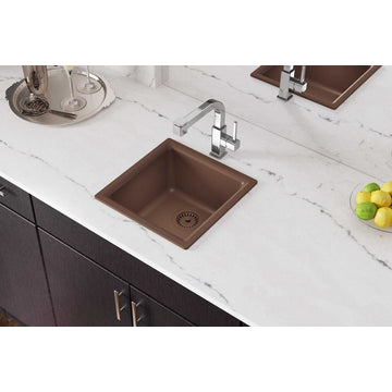 Elkay 15 3/4" Single Bowl Drop In/Undermount Bar/Prep Kitchen Sink, ELG1616MC0