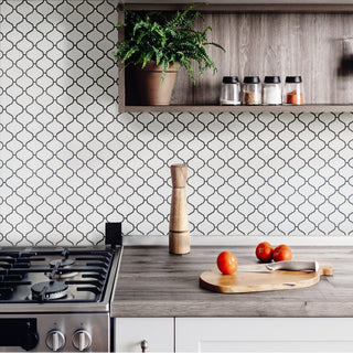 Metro Lantern Matte White Porcelain Floor and Wall Tile