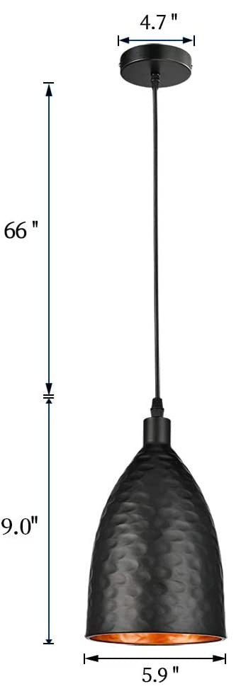 Black Pendant Lighting Vintage Industrial Pendant Hanging Lamp