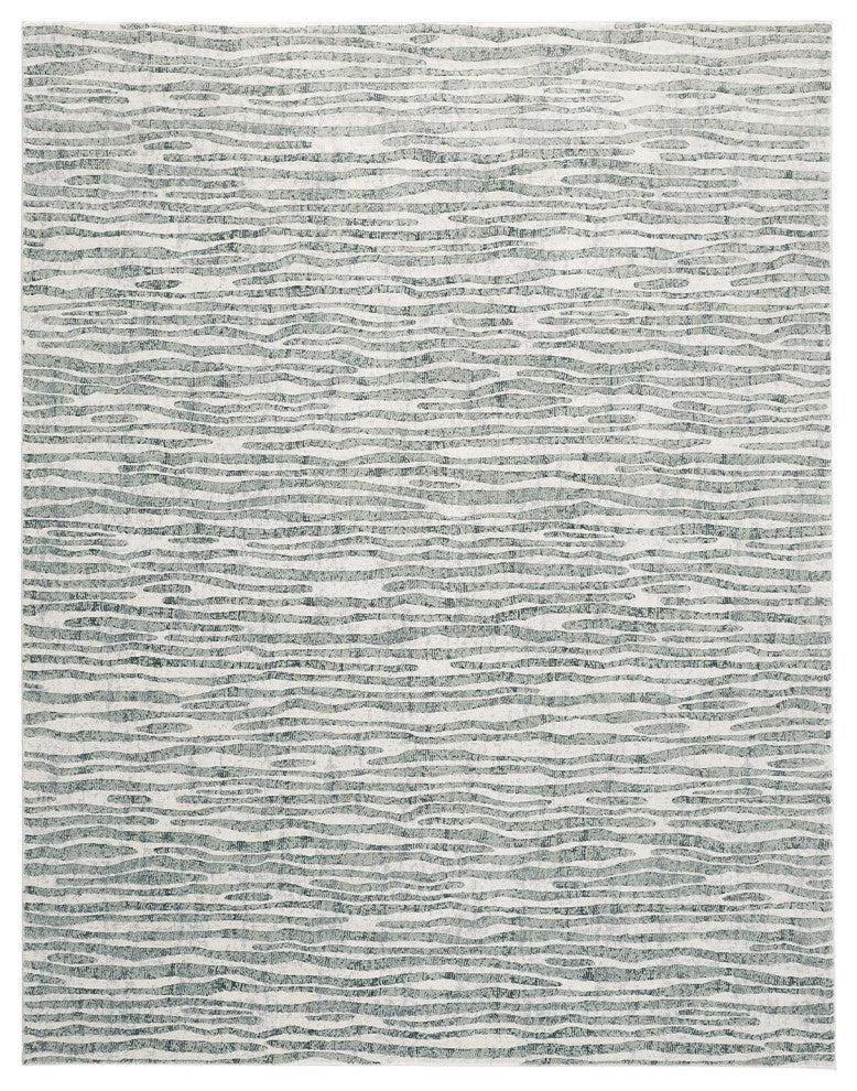 Halton Contemporary Abstract Rug, Iceberg Green, 8'x10'