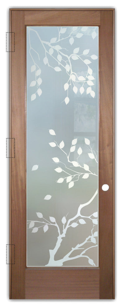 Interior Doors - Cherry Tree Frosted Glass Design - 28" x 80" - CUSTOMIZE...