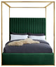 Jones Upholstered Bed, Green, Queen, Velvet