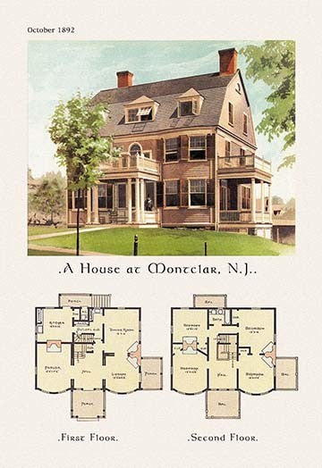 House at Montclair, New Jersey- Canvas Poster 20" x 30"