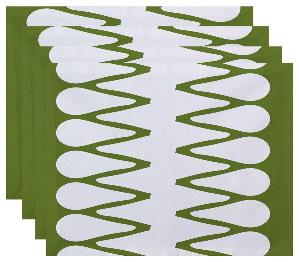 Zipped, Geometric Print Placemat, Green