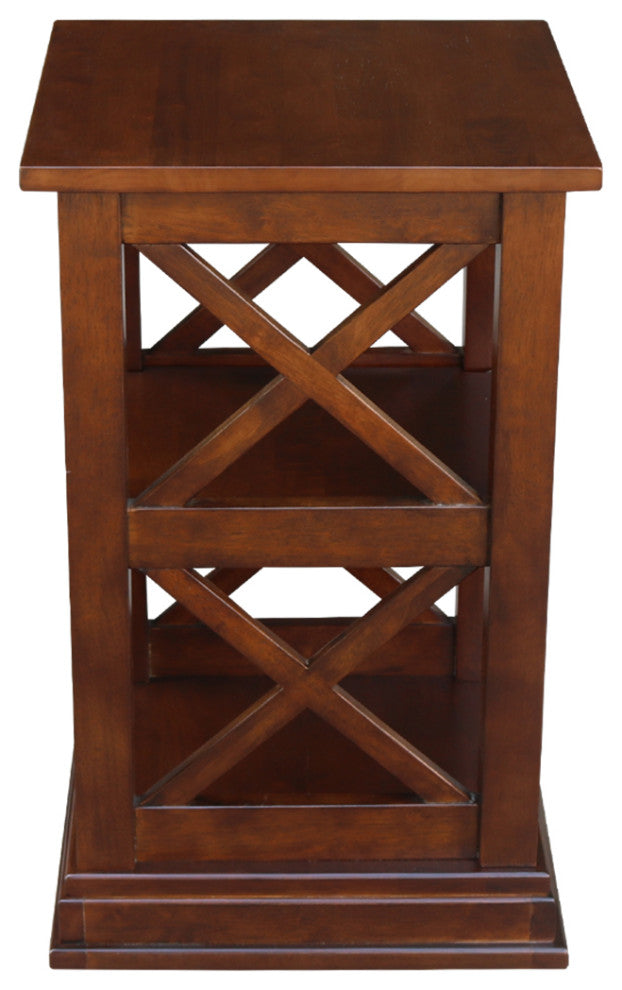 Hampton Accent Table With Shelves, Espresso