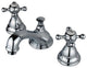 Kingston Brass Widespread Bathroom Faucet With Brass Pop-Up, Polished Chrome