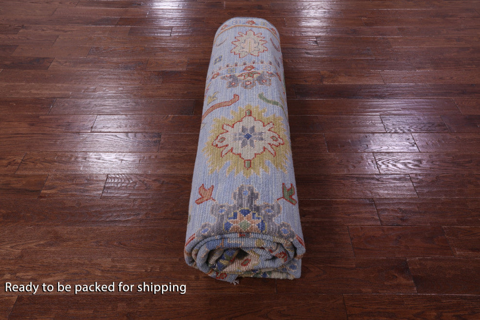 Turkish Oushak Hand-Knotted Wool Rug 9' 0" X 12' 3" - Q15418