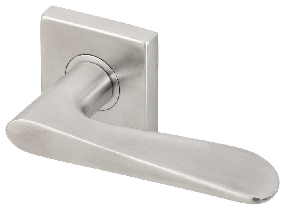 Ecco Lever, Tubular Privacy, Satin Stainless Steel, 2-3/4" Backset
