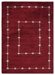 HAND KNOTTED LOOM SILK ECO-FRIENDLY AREA RUGS -5'x8',Rectangle,Red,Contemporary