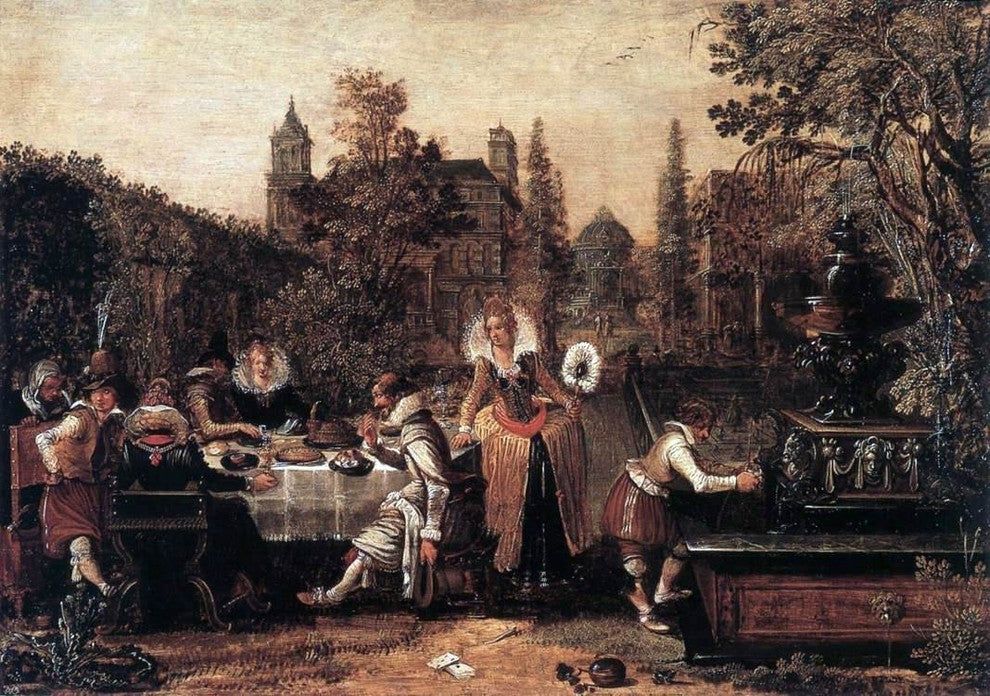 Esaias Van de Velde Garden Party Before a Palace Wall Decal