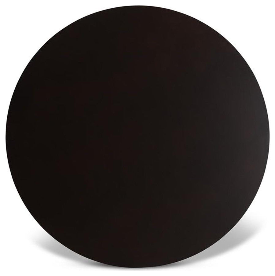 Modern and Contemporary Dark Brown Finished 35-Inch-Wide Round Wood Dining Table