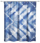 Blue Shibori Pattern 71x74 Shower Curtain