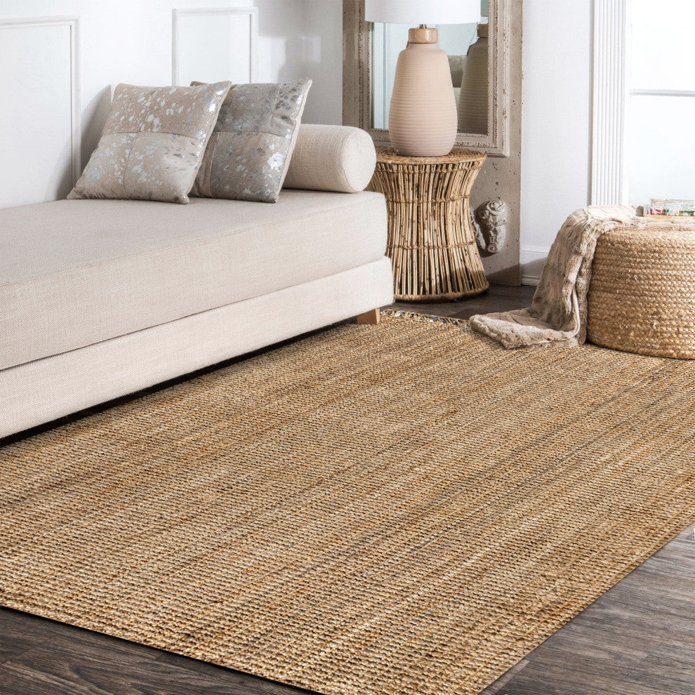 Para Hand Woven Area Rug, Natural, 5 X 8