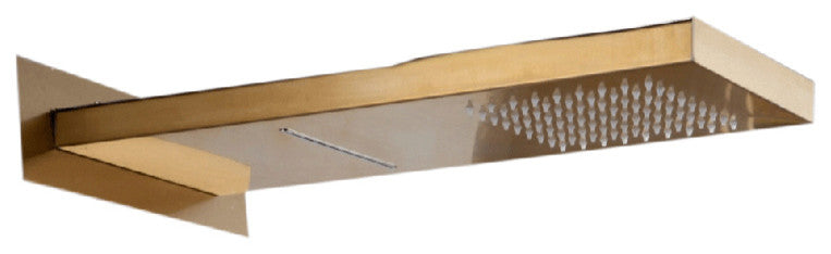 Gold Plated Bathroom Wall Mount Soild Brass Two ways Shower Head