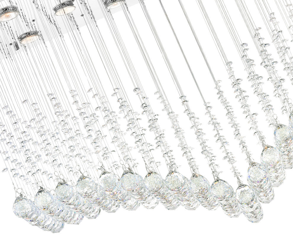 Twinkle 11 Light Flush Mount With Chrome Finish