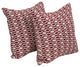 17" Jacquard Throw Pillows With Inserts, Set of 2, Ozero Wine