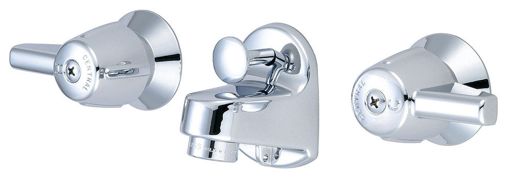 Central Brass Two Handle Shelf Back Bathroom Faucet with Canopy Handles