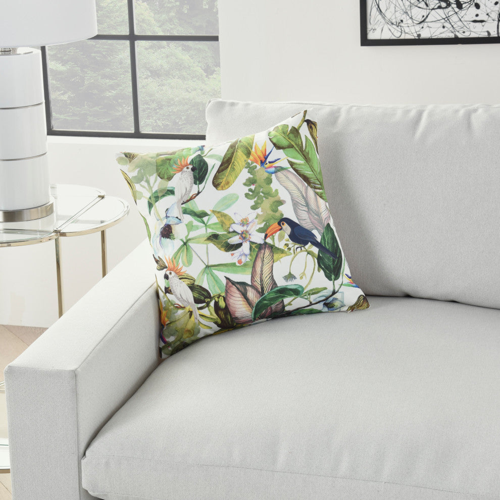 Mina Victory GT131 Throw Pillow, Multicolor, 18" x 18"