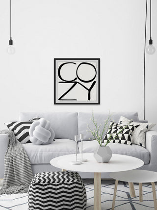 "Cozy" Framed Painting Print, 12"x12"