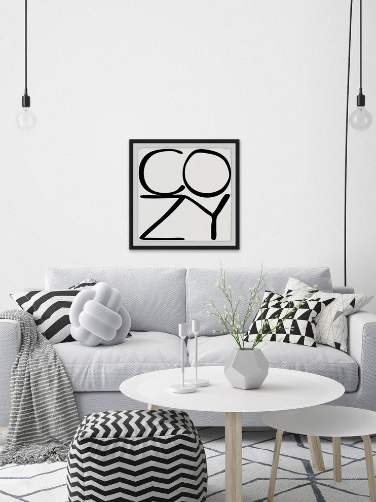 "Cozy" Framed Painting Print, 12"x12"