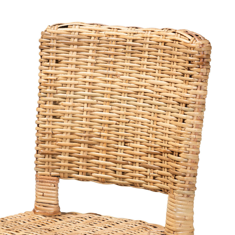 Karina Rattan Dining Chairs, Set of 2, Dark Brown