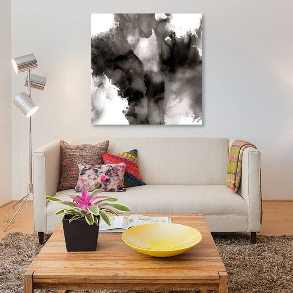 "Derive Noir II" by Daniela Hudson, Canvas Print, 18"x18"