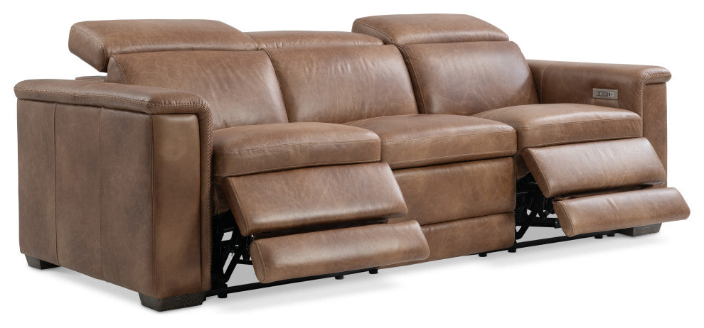 Bernhardt Lioni Leather Power Motion Sofa