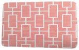 Palm Beach Screen Lattice Geometric Print Bath Mat, Coral, 17"x24"