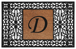 Calloway Mills Duchess Monogram Doormat 30"x48", Letter D