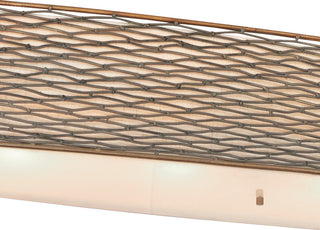 Varaluz-247N06HO-Six Light Linear Pendant Hammered Ore